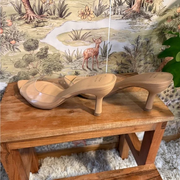 a new day Clear and Tan Heeled Mules - Picture 5 of 6